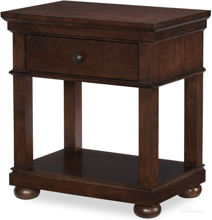 The appearance of Canterbury Open Nightstand In Warm Cherry designed by Legacy Classic Kids in the traditional interior design. This warm cherry piece of furniture  was selected by 1StopBedrooms from Canterbury Collection to add a touch of cosiness and style into your home. Sku: 9814-3101. Product Type: Nightstand. Material: Poplar. Image1
