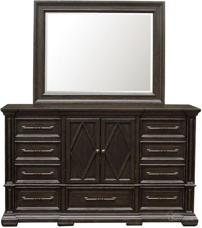 The appearance of Canyon Creek Dresser In Brown designed by Pulaski in the transitional interior design. This brown piece of furniture  was selected by 1StopBedrooms from Canyon Collection to add a touch of cosiness and style into your home. Sku: S602-010. Product Type: Dresser. Material: Rubberwood. Image1