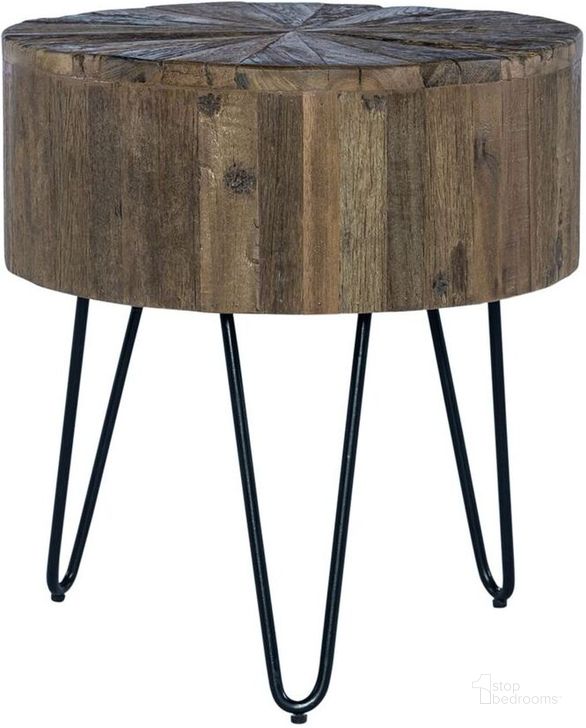 The appearance of Canyon Railroad Brown Accent End Table designed by Liberty in the rustic / southwestern interior design. This brown piece of furniture  was selected by 1StopBedrooms from Canyon Collection to add a touch of cosiness and style into your home. Sku: 2073-AT1020. Material: Wood. Product Type: End Table. Image1