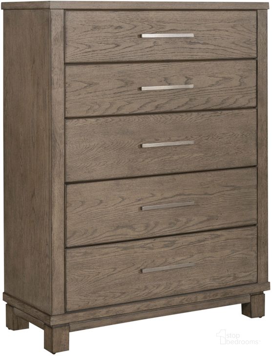 The appearance of Canyon Road 5 Drawer Chest designed by Liberty in the modern / contemporary interior design. This beige piece of furniture  was selected by 1StopBedrooms from Canyon Road Collection to add a touch of cosiness and style into your home. Sku: 876-BR41. Product Type: Chest. Material: Rubberwood. Image1