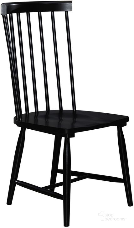 The appearance of Capeside Cottage Spindle Back Side Chair In Black Set Of 2 designed by Liberty in the country / farmhouse interior design. This black piece of furniture  was selected by 1StopBedrooms from Capeside Cottage Collection to add a touch of cosiness and style into your home. Sku: 224-C4000S-B. Product Type: Side Chair. Material: Rubberwood. Image1