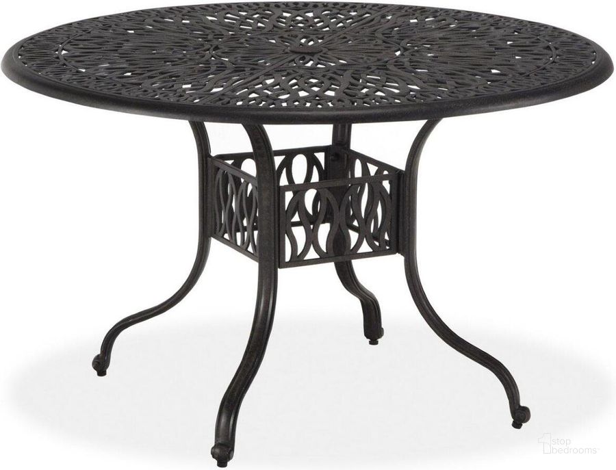 The appearance of Capri Charcoal Outdoor Dining Table 6658-30 designed by Homestyles in the coastal interior design. This charcoal piece of furniture  was selected by 1StopBedrooms from Capri Collection to add a touch of cosiness and style into your home. Sku: 6658-30. Material: Aluminum. Product Type: Outdoor Dining Table. Size: 42". Image1
