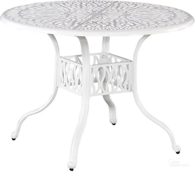 The appearance of Capri White Outdoor Dining Table 6662-30 designed by Homestyles in the coastal interior design. This white piece of furniture  was selected by 1StopBedrooms from Capri Collection to add a touch of cosiness and style into your home. Sku: 6662-30. Material: Aluminum. Product Type: Outdoor Dining Table. Size: 42.