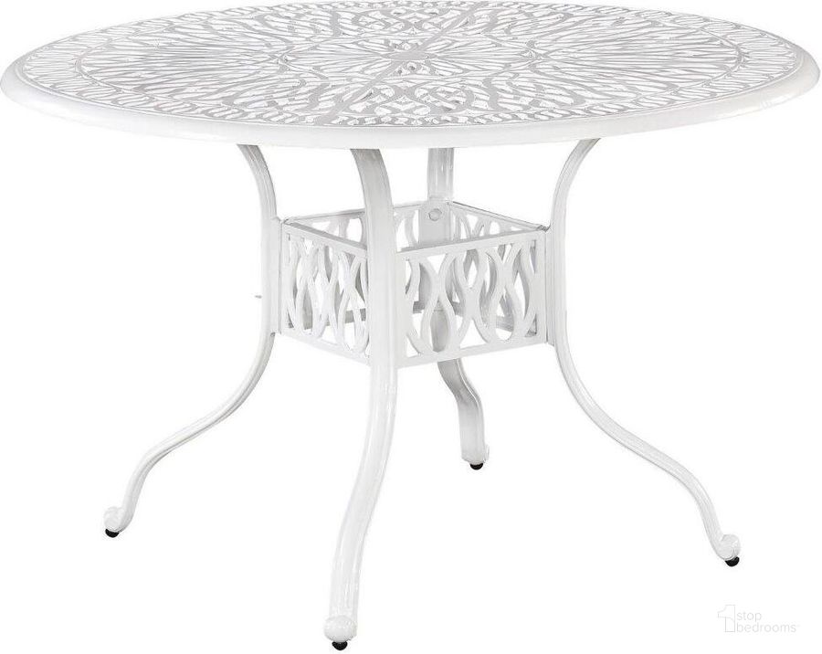 The appearance of Capri White Outdoor Dining Table 6662-32 designed by Homestyles in the coastal interior design. This white piece of furniture  was selected by 1StopBedrooms from Capri Collection to add a touch of cosiness and style into your home. Sku: 6662-32. Material: Aluminum. Product Type: Outdoor Dining Table. Size: 48.
