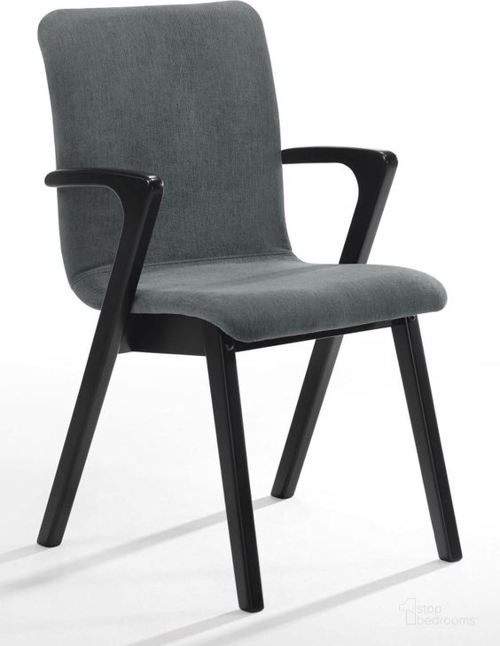 The appearance of Cara Arm Chair Set Of 2 In Dark Grey designed by Bellini Modern Living in the modern / contemporary interior design. This dark grey piece of furniture  was selected by 1StopBedrooms from Cara Collection to add a touch of cosiness and style into your home. Sku: Cara DGY. Material: Wood. Product Type: Arm Chair. Image1