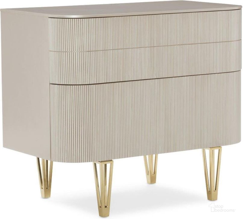 The appearance of Caracole Classic True Love Nightstand designed by Caracole in the transitional interior design. This beige piece of furniture  was selected by 1StopBedrooms from Caracole Classic Collection to add a touch of cosiness and style into your home. Sku: CLA-019-0613. Material: Wood. Product Type: Nightstand. Image1