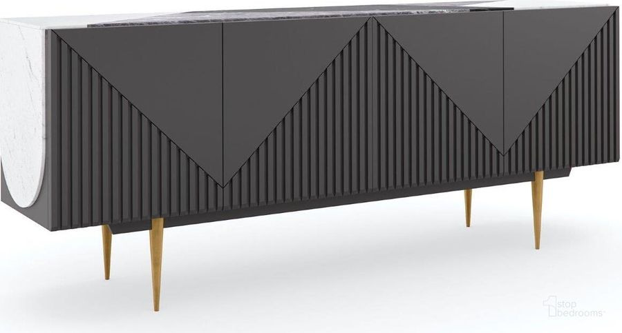 The appearance of Caracole Classic Over The Edge Sideboard designed by Caracole in the modern / contemporary interior design. This champagne gold piece of furniture  was selected by 1StopBedrooms from Caracole Classic Collection to add a touch of cosiness and style into your home. Sku: CLA-020-213. Material: Wood. Product Type: Sideboard. Image1