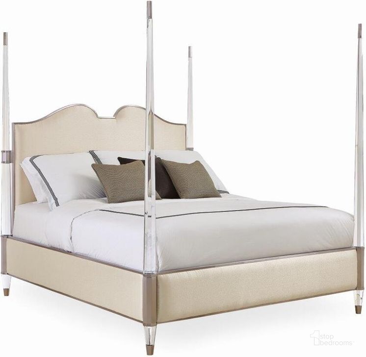 The appearance of Caracole Classic The Post Is Clear King Bed designed by Caracole in the modern / contemporary interior design. This beige piece of furniture  was selected by 1StopBedrooms from Caracole Classic Collection to add a touch of cosiness and style into your home. Sku: CLA-417-121H;CLA-417-121F;CLA-417-101R. Bed Type: Poster Bed. Product Type: Poster Bed. Bed Size: King. Image1