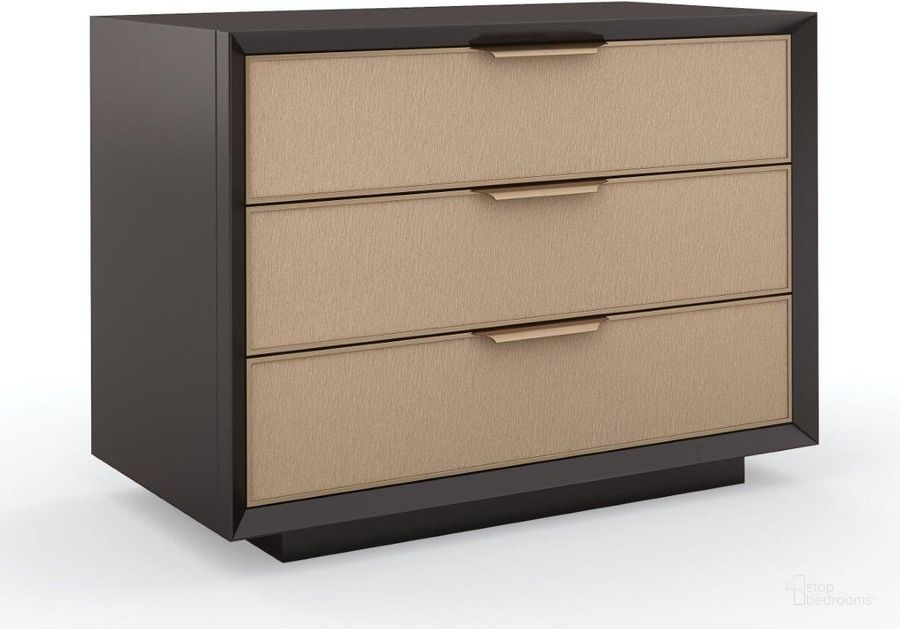 The appearance of Caracole Classic Triple Wrap Nightstand designed by Caracole in the transitional interior design. This dark chocolate piece of furniture  was selected by 1StopBedrooms from Caracole Classic Collection to add a touch of cosiness and style into your home. Sku: CLA-020-062. Material: Wood. Product Type: Nightstand. Image1