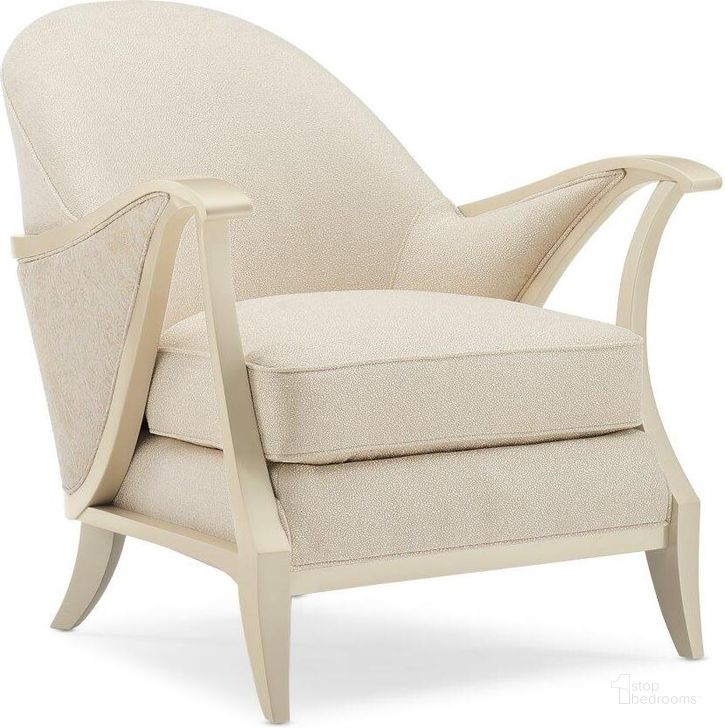 The appearance of Caracole Upholstery Curtsy Accent Chair designed by Caracole in the transitional interior design. This white piece of furniture  was selected by 1StopBedrooms from Caracole Upholstery Collection to add a touch of cosiness and style into your home. Sku: UPH-018-034-C. Product Type: Living Room Chair. Material: Birch. Image1