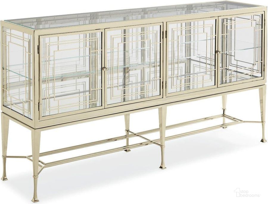 The appearance of Caracole Classic Worth Its Weight In Gold Buffet designed by Caracole in the modern / contemporary interior design. This gold piece of furniture  was selected by 1StopBedrooms from Caracole Classic Collection to add a touch of cosiness and style into your home. Sku: CLA-017-681. Material: Metal. Product Type: Accent Cabinet. Image1