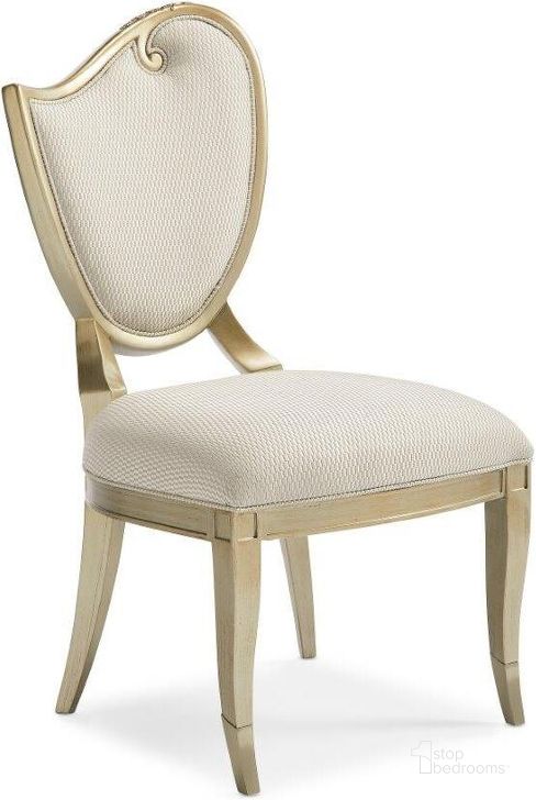 The appearance of Caracole Compositions Fontainebleau Left Side Chair - Set Of 2 designed by Caracole in the modern / contemporary interior design. This beige piece of furniture  was selected by 1StopBedrooms from Fontainebleau Collection to add a touch of cosiness and style into your home. Sku: C062-419-283. Material: Wood. Product Type: Side Chair. Image1