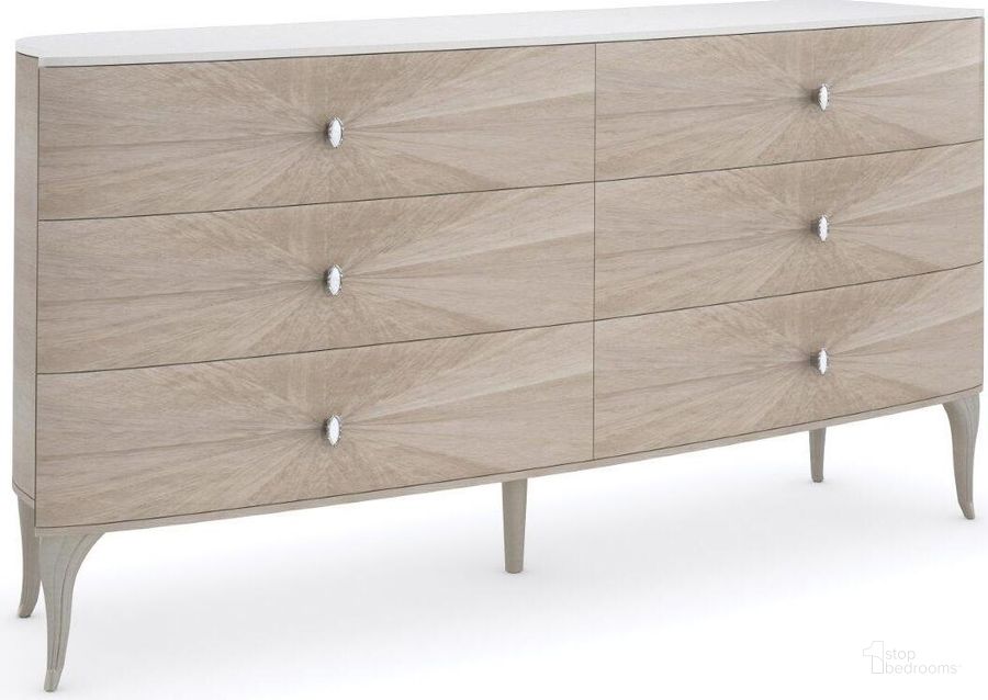 The appearance of Caracole Compositions Lillian Double Dresser designed by Caracole in the modern / contemporary interior design. This ivory piece of furniture  was selected by 1StopBedrooms from Lillian Collection to add a touch of cosiness and style into your home. Sku: C093-020-011. Material: Wood. Product Type: Dresser. Image1
