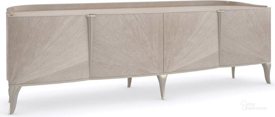 The appearance of Caracole Compositions Lillian Entertainment Console designed by Caracole in the modern / contemporary interior design. This ivory piece of furniture  was selected by 1StopBedrooms from Lillian Collection to add a touch of cosiness and style into your home. Sku: C091-020-531. Material: Wood. Product Type: TV Stands and TV Console. Image1