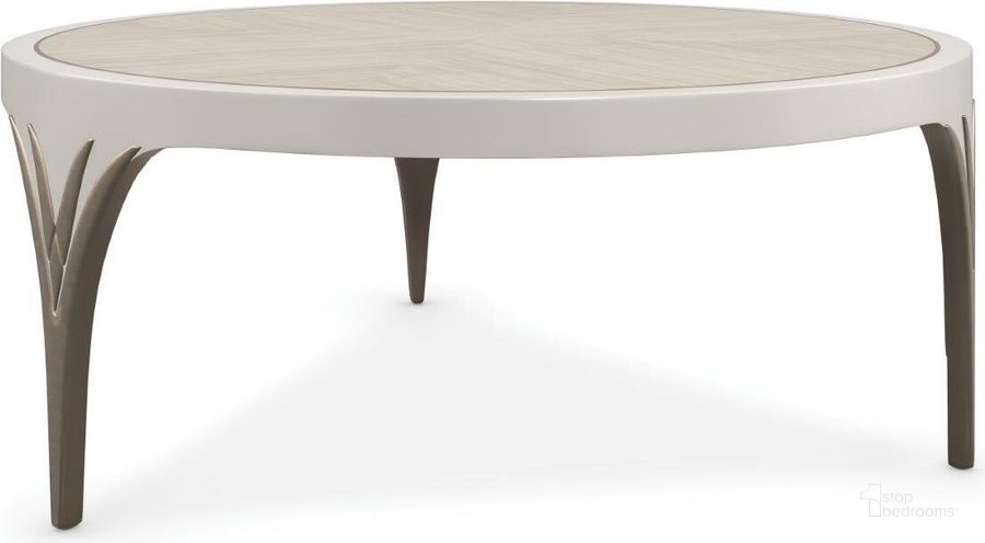 The appearance of Caracole Compositions Valentina Nesting Cocktail Table Large Only designed by Caracole in the transitional interior design. This white truffle piece of furniture  was selected by 1StopBedrooms from Valentina Collection to add a touch of cosiness and style into your home. Sku: C111-422-401. Material: Wood. Product Type: Cocktail Table. Image1