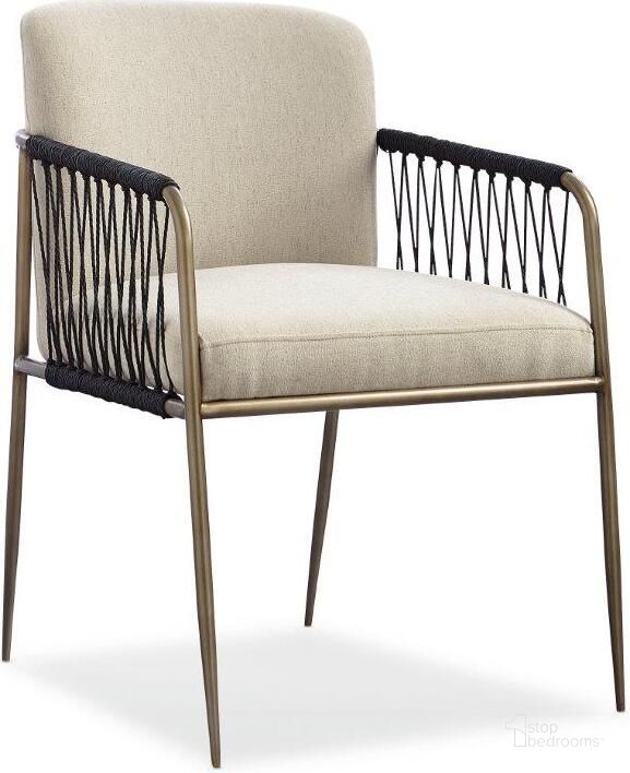 The appearance of Caracole Modern Artisan Remix Woven Dining Chair designed by Caracole in the modern / contemporary interior design. This beige piece of furniture  was selected by 1StopBedrooms from Modern Artisan Remix Collection to add a touch of cosiness and style into your home. Sku: M112-019-274. Material: Metal. Product Type: Dining Chair. Image1