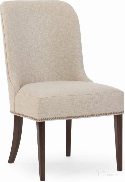 The appearance of Caracole Modern Streamline Side Dining Chair - Set Of 2 designed by Caracole in the transitional interior design. This beige piece of furniture  was selected by 1StopBedrooms from Modern Streamline Collection to add a touch of cosiness and style into your home. Sku: M022-417-281. Material: Wood. Product Type: Side Chair. Image1