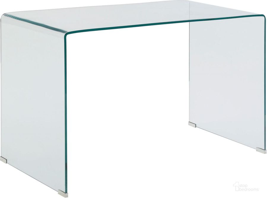The appearance of Caraway Chrome Office Writing Desk designed by Coaster in the modern / contemporary interior design. This chrome piece of furniture  was selected by 1StopBedrooms from Caraway Office Collection to add a touch of cosiness and style into your home. Sku: 801581. Material: Glass. Product Type: Writing Desk. Image1