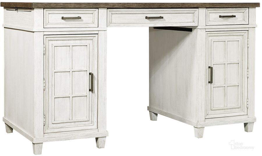 The appearance of Caraway Crafting Desk In White designed by Aspenhome in the country / farmhouse interior design. This white piece of furniture  was selected by 1StopBedrooms from Caraway Collection to add a touch of cosiness and style into your home. Sku: I248-303CH-1. Material: Wood. Product Type: Desk. Image1