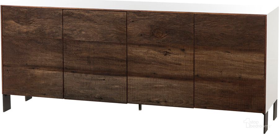 The appearance of Cardosa Media Console Table In Brown designed by Sonder Living in the modern / contemporary interior design. This brown piece of furniture  was selected by 1StopBedrooms from Cardosa Collection to add a touch of cosiness and style into your home. Sku: FG0704207. Material: Wood. Product Type: Media Console. Image1