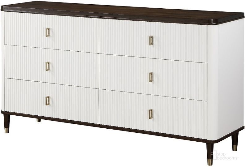 The appearance of Carena Dresser With Jewelry Tray In White and Brown designed by ACME in the  interior design. This white and brown piece of furniture  was selected by 1StopBedrooms from Carena Collection to add a touch of cosiness and style into your home. Sku: BD02030. Product Type: Dresser.