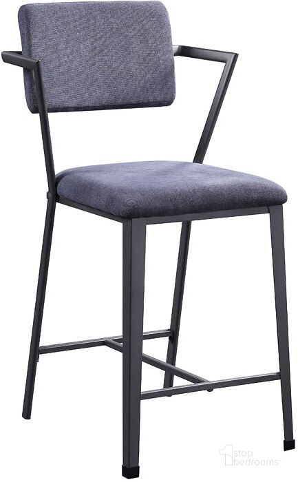 The appearance of Cargo Counter Height Chair (Gunmetal) (Set of 2) designed by ACME in the industrial interior design. This gunmetal piece of furniture  was selected by 1StopBedrooms from Cargo Collection to add a touch of cosiness and style into your home. Sku: 77907. Material: Metal. Product Type: Counter Height Chair. Image1