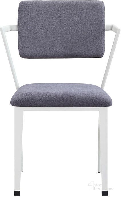 The appearance of Cargo Dining Chair (White) (Set of 2) designed by ACME in the industrial interior design. This white piece of furniture  was selected by 1StopBedrooms from Cargo Collection to add a touch of cosiness and style into your home. Sku: 77882. Material: Metal. Product Type: Dining Chair. Image1