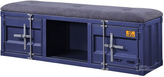 The appearance of Cargo Youth Storage Bench (Blue) designed by ACME in the industrial interior design. This blue piece of furniture  was selected by 1StopBedrooms from Cargo Collection to add a touch of cosiness and style into your home. Sku: 35942. Material: Metal. Product Type: Kids Seating. Image1