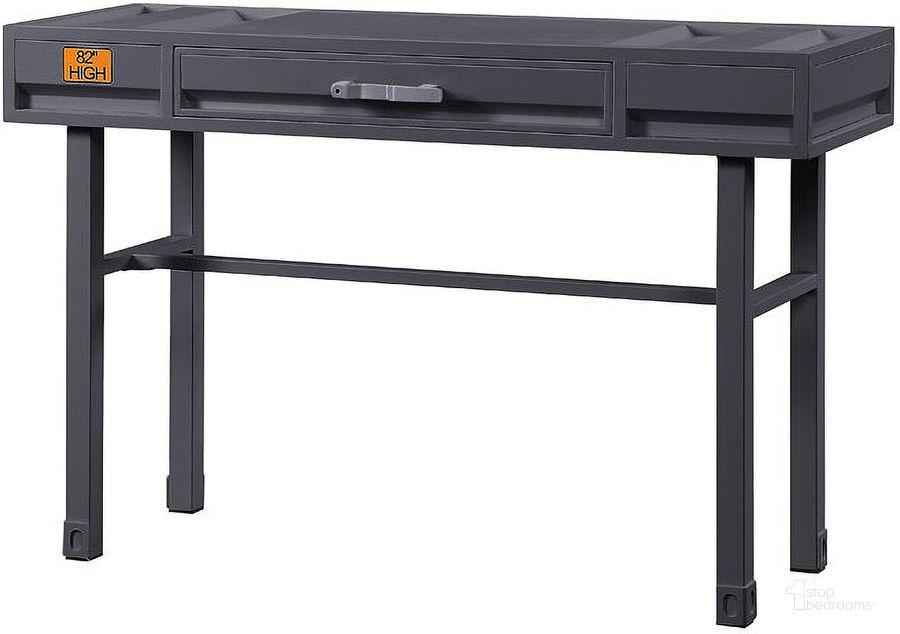 The appearance of Cargo Youth Vanity Desk (Gunmetal) designed by ACME in the industrial interior design. This gunmetal piece of furniture  was selected by 1StopBedrooms from Cargo Collection to add a touch of cosiness and style into your home. Sku: 35924. Material: Metal. Product Type: Kids Desks and Hutch. Image1