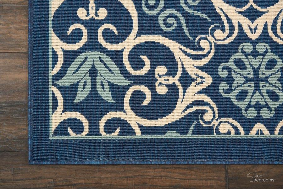 The appearance of Caribbean Navy 4 Round Area Rug designed by Nourison in the transitional interior design. This navy piece of furniture  was selected by 1StopBedrooms from Caribbean Collection to add a touch of cosiness and style into your home. Sku: 99446422026. Material: Polypropylene. Product Type: Area Rugs. Image1