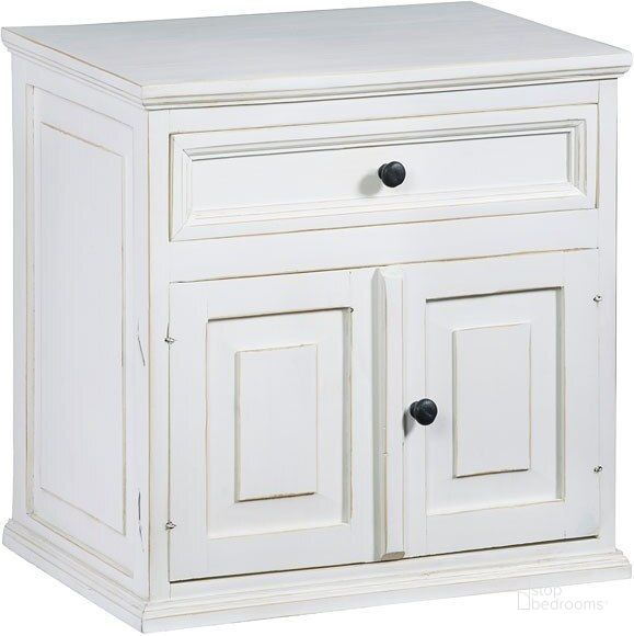 The appearance of Carli Vintage White Nightstand designed by Progressive Furniture in the transitional interior design. This white piece of furniture  was selected by 1StopBedrooms from Carli Collection to add a touch of cosiness and style into your home. Sku: A714-69. Product Type: Nightstand. Material: Pine. Image1