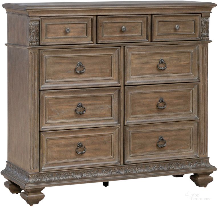 The appearance of Carlisle Court 9 Drawer Chesser In Medium Brown designed by Liberty in the traditional interior design. This medium brown piece of furniture  was selected by 1StopBedrooms from Carlisle Court Collection to add a touch of cosiness and style into your home. Sku: 502-BR32. Product Type: Chesser. Material: Rubberwood. Image1