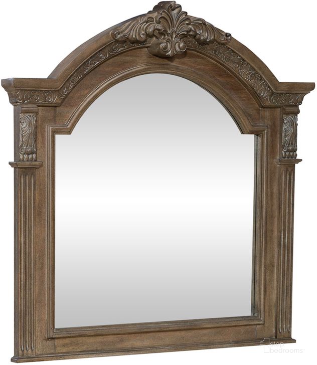 The appearance of Carlisle Court Arched Mirror In Medium Brown designed by Liberty in the traditional interior design. This medium brown piece of furniture  was selected by 1StopBedrooms from Carlisle Court Collection to add a touch of cosiness and style into your home. Sku: 502-BR52. Product Type: Mirror. Material: Rubberwood. Image1