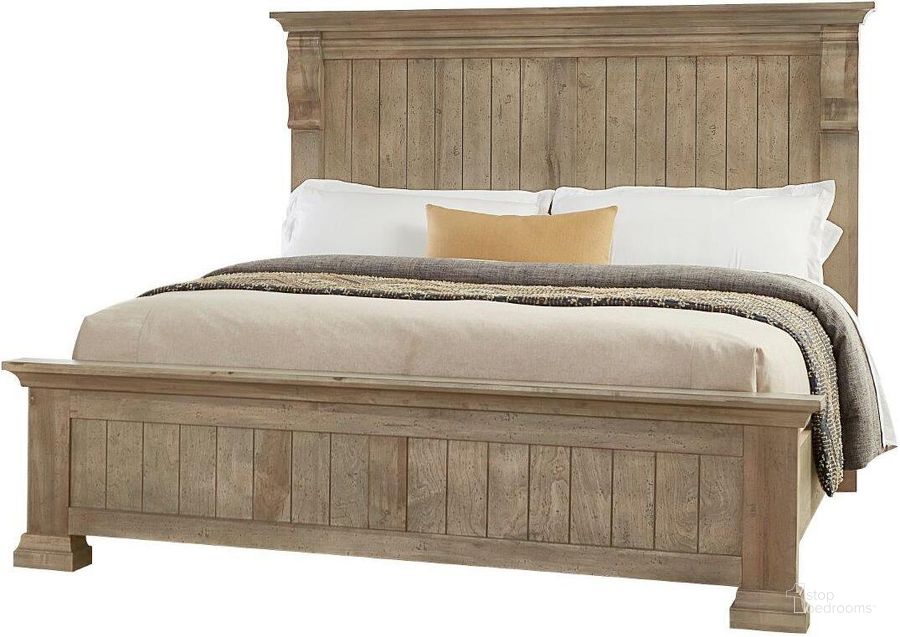 The appearance of Carlisle King Corbel Bed In Natural Grey designed by Artisan & Post in the transitional interior design. This natural gray piece of furniture  was selected by 1StopBedrooms from Carlisle Collection to add a touch of cosiness and style into your home. Sku: 157-669;157-966;157-733;MS-MS2. Bed Type: Panel Bed. Material: Wood. Product Type: Panel Bed. Bed Size: King. Image1