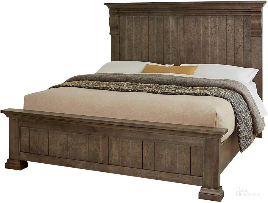 The appearance of Carlisle Queen Corbel Bed In Dark Sable designed by Artisan & Post in the transitional interior design. This sable piece of furniture  was selected by 1StopBedrooms from Carlisle Collection to add a touch of cosiness and style into your home. Sku: 156-559;156-955;156-722. Bed Type: Panel Bed. Material: Wood. Product Type: Panel Bed. Bed Size: Queen. Image1