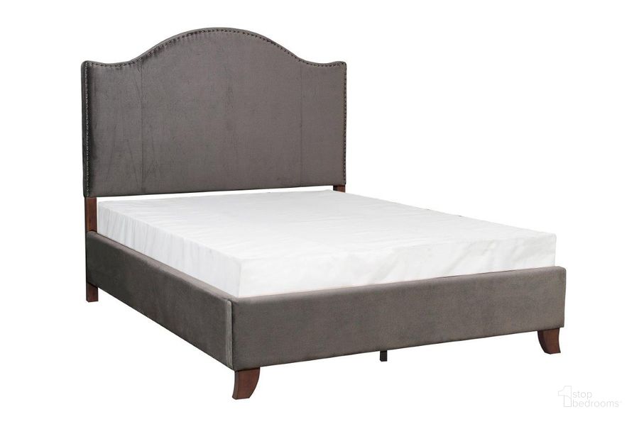 The appearance of Carlow Gray Velvet Full Upholstered Panel Bed designed by Homelegance in the transitional interior design. This gray piece of furniture  was selected by 1StopBedrooms from Carlow Collection to add a touch of cosiness and style into your home. Sku: 5874FGY-1;5874FGY-3. Bed Type: Panel Bed. Material: Wood. Product Type: Panel Bed. Bed Size: Full. Image1