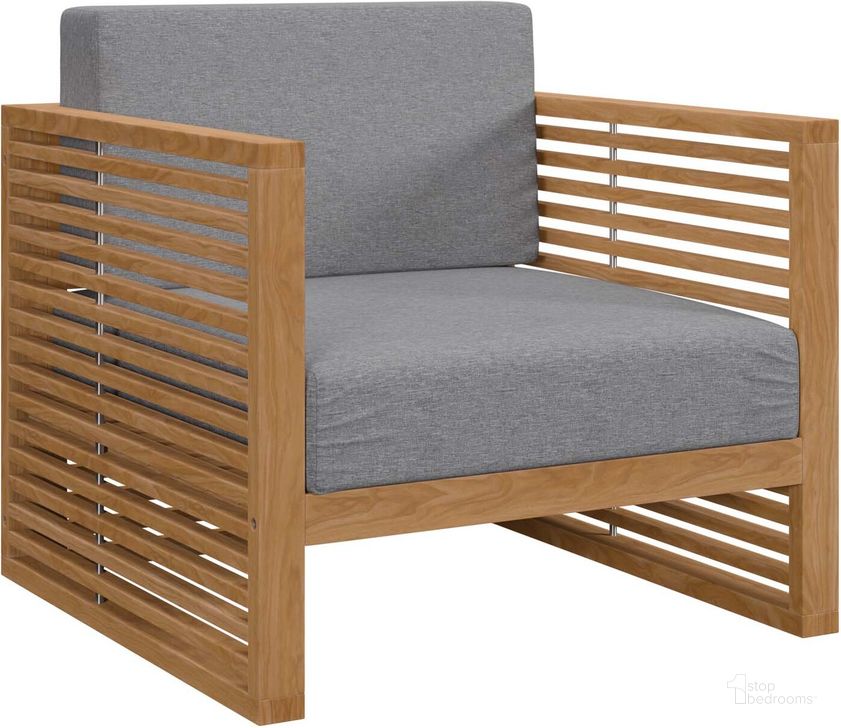 The appearance of Carlsbad Teak Wood Outdoor Patio Armchair In Natural Gray designed by Modway in the modern / contemporary interior design. This natural gray piece of furniture  was selected by 1StopBedrooms from Carlsbad Collection to add a touch of cosiness and style into your home. Sku: EEI-5606-NAT-GRY. Product Type: Outdoor Chair. Material: Stainless Steel. Image1