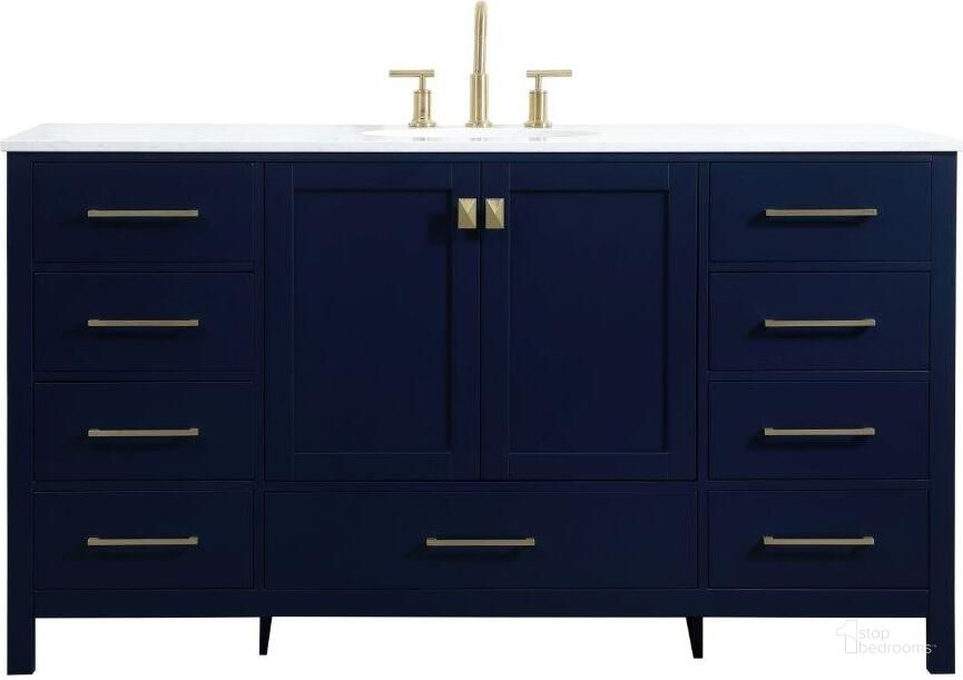 The appearance of Carmangay Blue Bathroom Vanity Bathroom Furniture 0qd24308634 designed by Versailles Home in the modern / contemporary interior design. This blue piece of furniture  was selected by 1StopBedrooms from Carmangay Collection to add a touch of cosiness and style into your home. Sku: VF18860BL. Material: MDF. Product Type: Bathroom Vanity. Image1