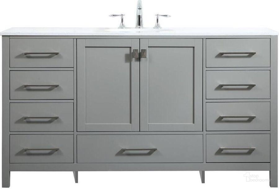 The appearance of Carmangay Grey Bathroom Vanity Bathroom Furniture 0qd24308631 designed by Versailles Home in the modern / contemporary interior design. This grey piece of furniture  was selected by 1StopBedrooms from Carmangay Collection to add a touch of cosiness and style into your home. Sku: VF18860GR. Material: MDF. Product Type: Bathroom Vanity. Image1