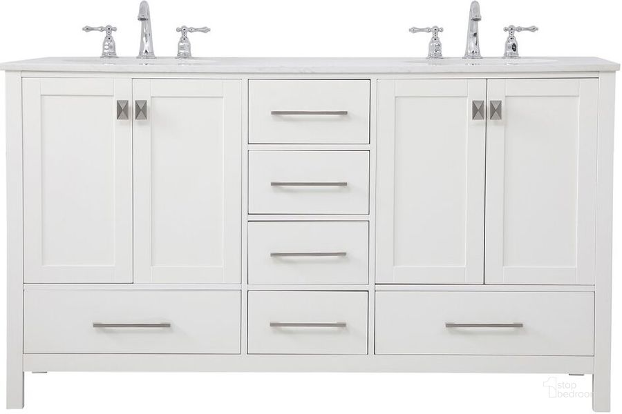 The appearance of Carmangay White Bathroom Vanity Bathroom Furniture 0qd24306986 designed by Versailles Home in the traditional interior design. This white piece of furniture  was selected by 1StopBedrooms from Carmangay Collection to add a touch of cosiness and style into your home. Sku: VF18860DWH. Material: Wood. Product Type: Bathroom Vanity. Image1