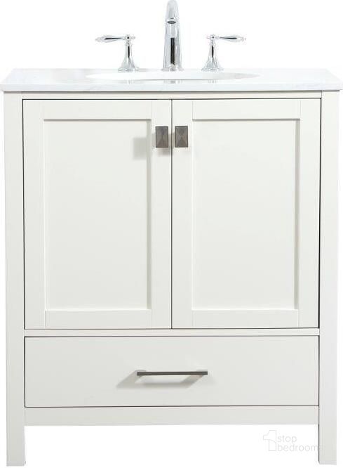 The appearance of Carmangay White Bathroom Vanity Bathroom Furniture 0qd24308624 designed by Versailles Home in the modern / contemporary interior design. This white piece of furniture  was selected by 1StopBedrooms from Carmangay Collection to add a touch of cosiness and style into your home. Sku: VF18830WH. Material: MDF. Product Type: Bathroom Vanity. Image1