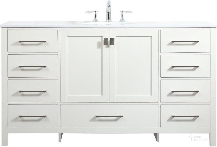 The appearance of Carmangay White Bathroom Vanity Bathroom Furniture 0qd24308632 designed by Versailles Home in the modern / contemporary interior design. This white piece of furniture  was selected by 1StopBedrooms from Carmangay Collection to add a touch of cosiness and style into your home. Sku: VF18860WH. Material: MDF. Product Type: Bathroom Vanity. Image1