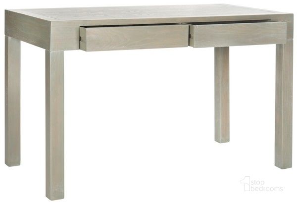 The appearance of Carmella Ash Gray Desk designed by Safavieh in the modern / contemporary interior design. This ash gray piece of furniture  was selected by 1StopBedrooms from Safavieh AMH Collection to add a touch of cosiness and style into your home. Sku: AMH6632A. Material: Wood. Product Type: Desk.