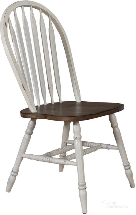 The appearance of Carolina Crossing Windsor Side Chair Set Of 2 In White designed by Liberty in the transitional interior design. This white piece of furniture  was selected by 1StopBedrooms from Carolina Crossing Collection to add a touch of cosiness and style into your home. Sku: 186W-C1000S. Product Type: Side Chair. Material: Rubberwood. Image1