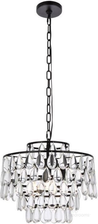 The appearance of Carpenter Lake Black Pendant Lighting 0qd24308752 designed by Luxury Loft in the modern / contemporary interior design. This black piece of furniture  was selected by 1StopBedrooms from Carpenter Lake Collection to add a touch of cosiness and style into your home. Sku: 1102D16BK. Product Type: Pendant Lighting. Material: Iron. Image1