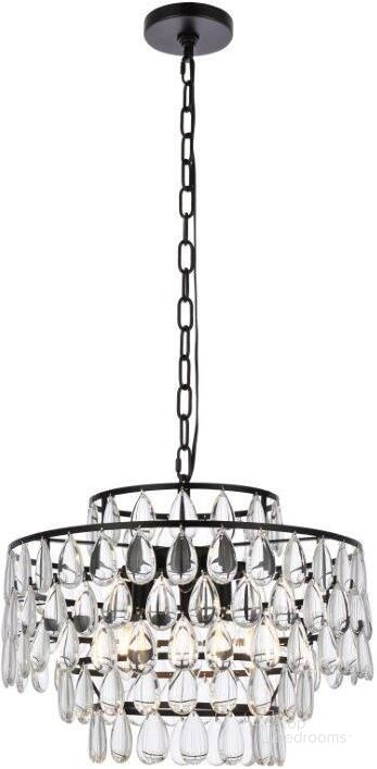 The appearance of Carpenter Lake Black Pendant Lighting 0qd24308755 designed by Luxury Loft in the modern / contemporary interior design. This black piece of furniture  was selected by 1StopBedrooms from Carpenter Lake Collection to add a touch of cosiness and style into your home. Sku: 1102D18BK. Product Type: Pendant Lighting. Material: Iron. Image1