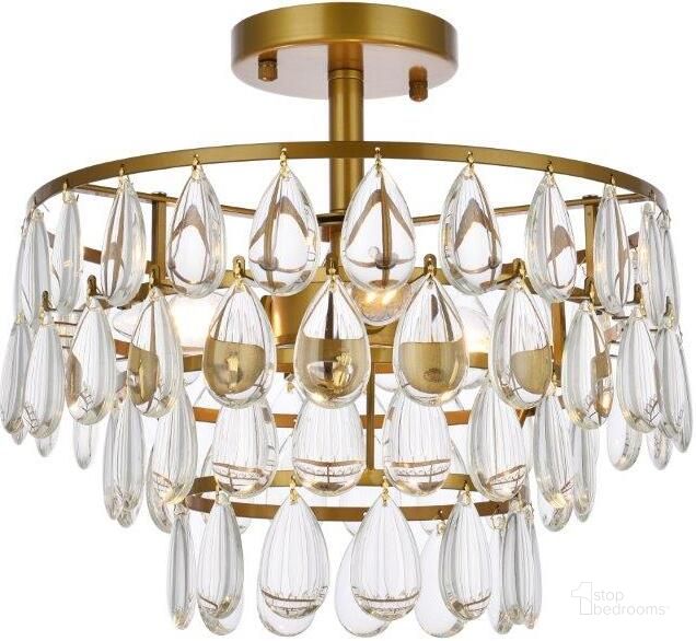 The appearance of Carpenter Lake Brass Flush Mount Lighting 0qd24308763 designed by Luxury Loft in the modern / contemporary interior design. This brass piece of furniture  was selected by 1StopBedrooms from Carpenter Lake Collection to add a touch of cosiness and style into your home. Sku: 1103F14BR. Product Type: Flush Mount. Material: Iron. Image1