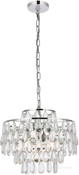 The appearance of Carpenter Lake Chrome Pendant Lighting 0qd24308740 designed by Luxury Loft in the modern / contemporary interior design. This chrome piece of furniture  was selected by 1StopBedrooms from Carpenter Lake Collection to add a touch of cosiness and style into your home. Sku: 1102D16C. Product Type: Pendant Lighting. Material: Iron. Image1