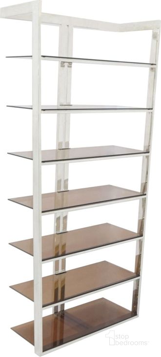 The appearance of Carraway-L Polished Stainless Steel Large Display Unit designed by Bellini Modern Living in the transitional interior design. This silver piece of furniture  was selected by 1StopBedrooms from Carraway Collection to add a touch of cosiness and style into your home. Sku: Carraway Tall Display. Product Type: Display Cabinet. Image1