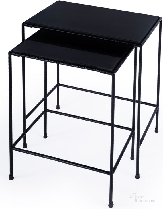 The appearance of Carrera Outdoor Nesting Tables In Black designed by Butler Specialty Company in the transitional interior design. This black piece of furniture  was selected by 1StopBedrooms from Carrera Collection to add a touch of cosiness and style into your home. Sku: 2870437. Product Type: Outdoor Table. Material: Iron. Image1